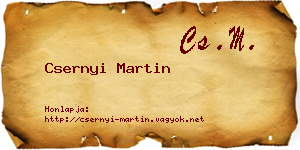 Csernyi Martin névjegykártya